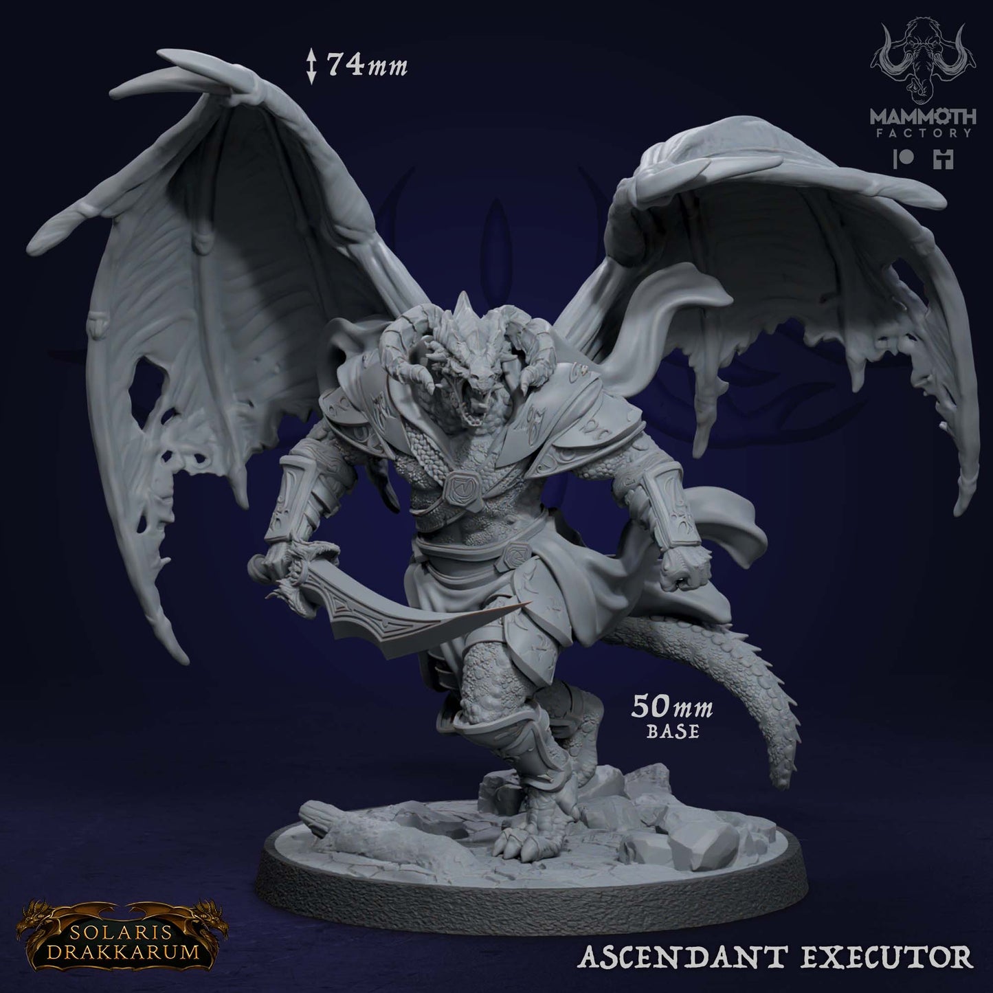 Ascendant Executor - Winged Dragonborn Swordsman