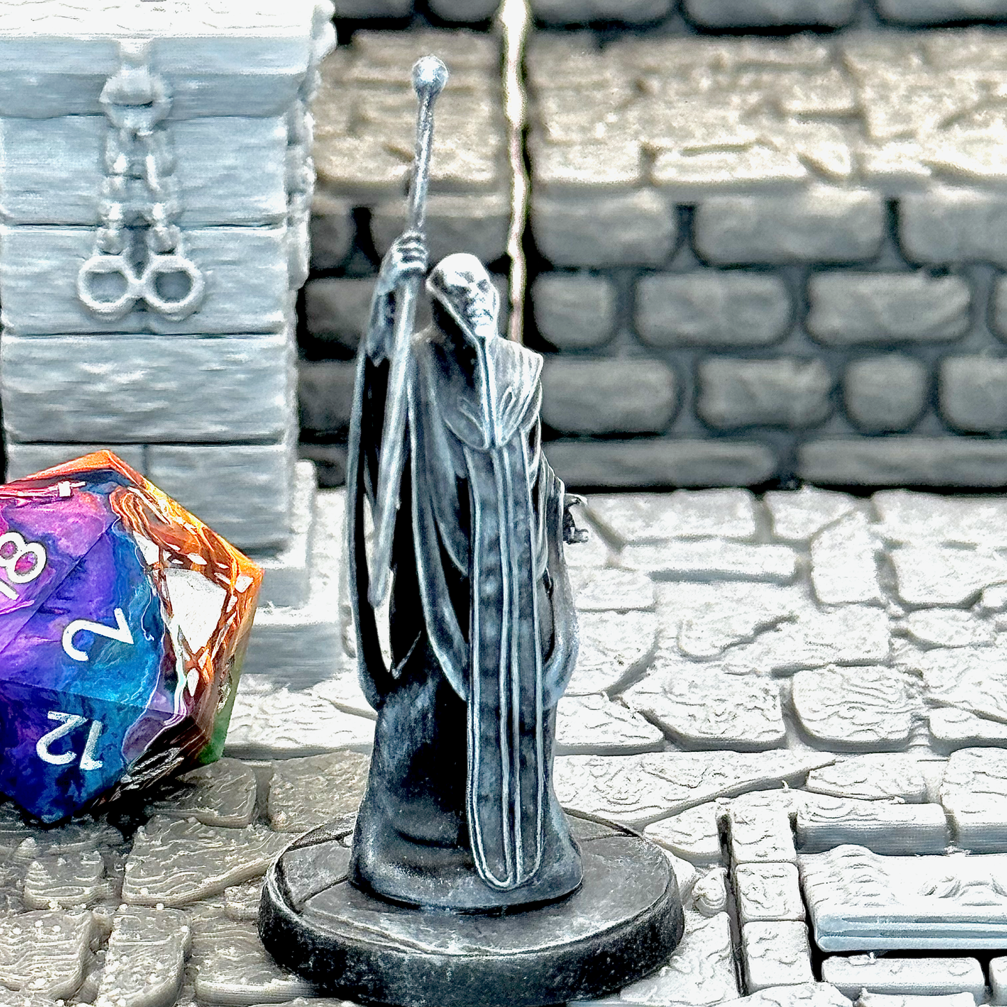 Red Wizard Glass Staff