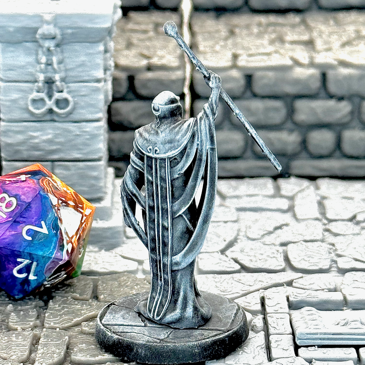 Red Wizard Glass Staff