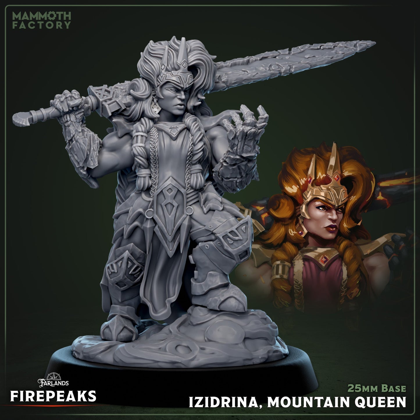 Izidrina Mountain Queen Dwarf Warrior