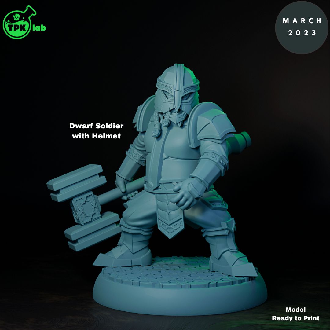 Dwarf Soldier with helmet (2)(female)