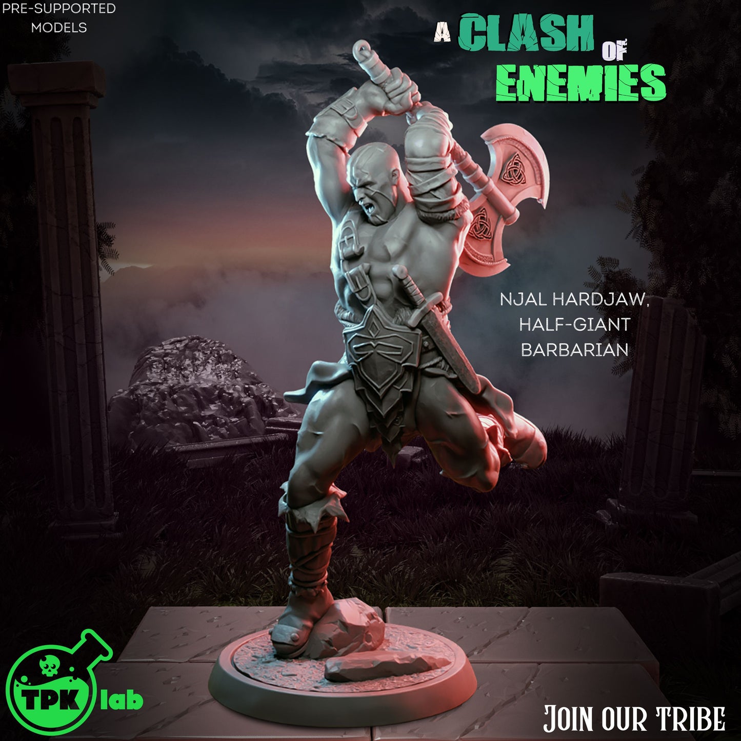 Njal Hardjaw, Half-giant Barbarian