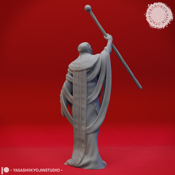 Red Wizard Glass Staff