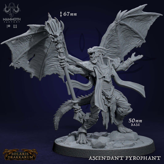 Ascendant Pyrophant - Winged Dragonborn Spellcaster