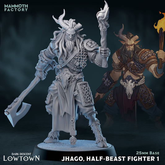 Jhago Half-Beast Fighter Barbarian