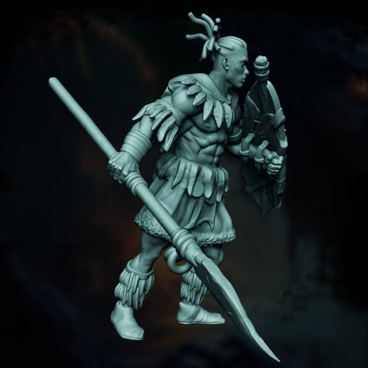 Tribes Warrior Spearman