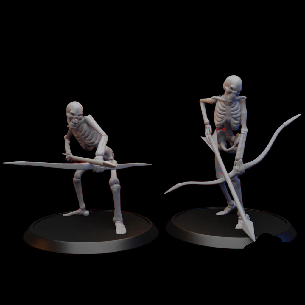 Two skeleton figures with bows on black bases against a red background, featuring 'Yasashiikyojinstudio' branding.