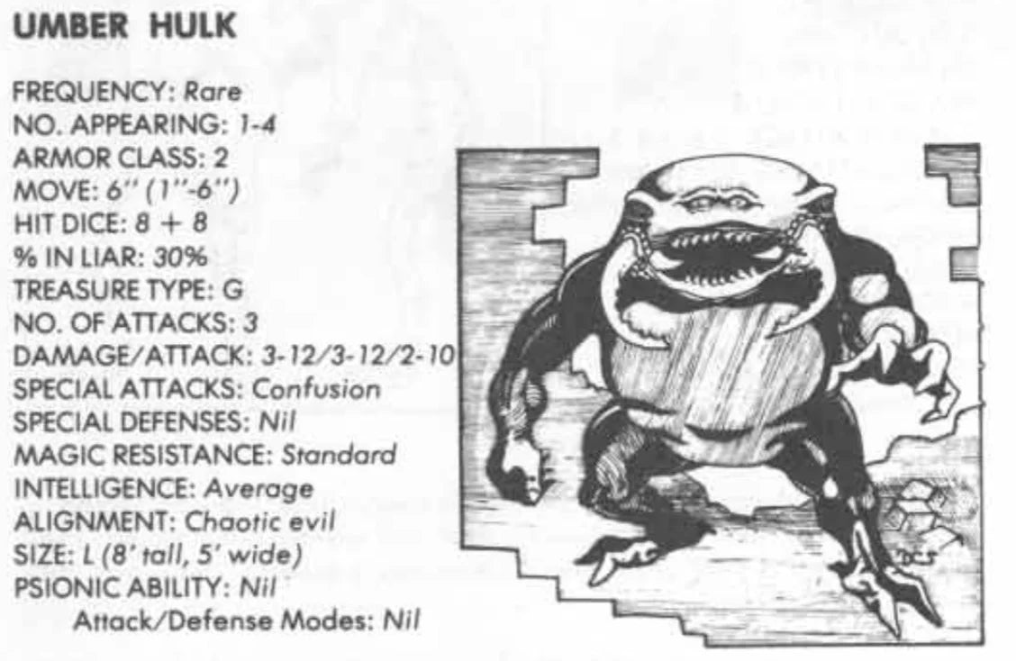 Umber Hulk - 1e MM Style