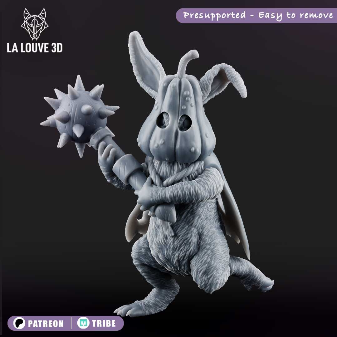 Bunny with weapon mace
