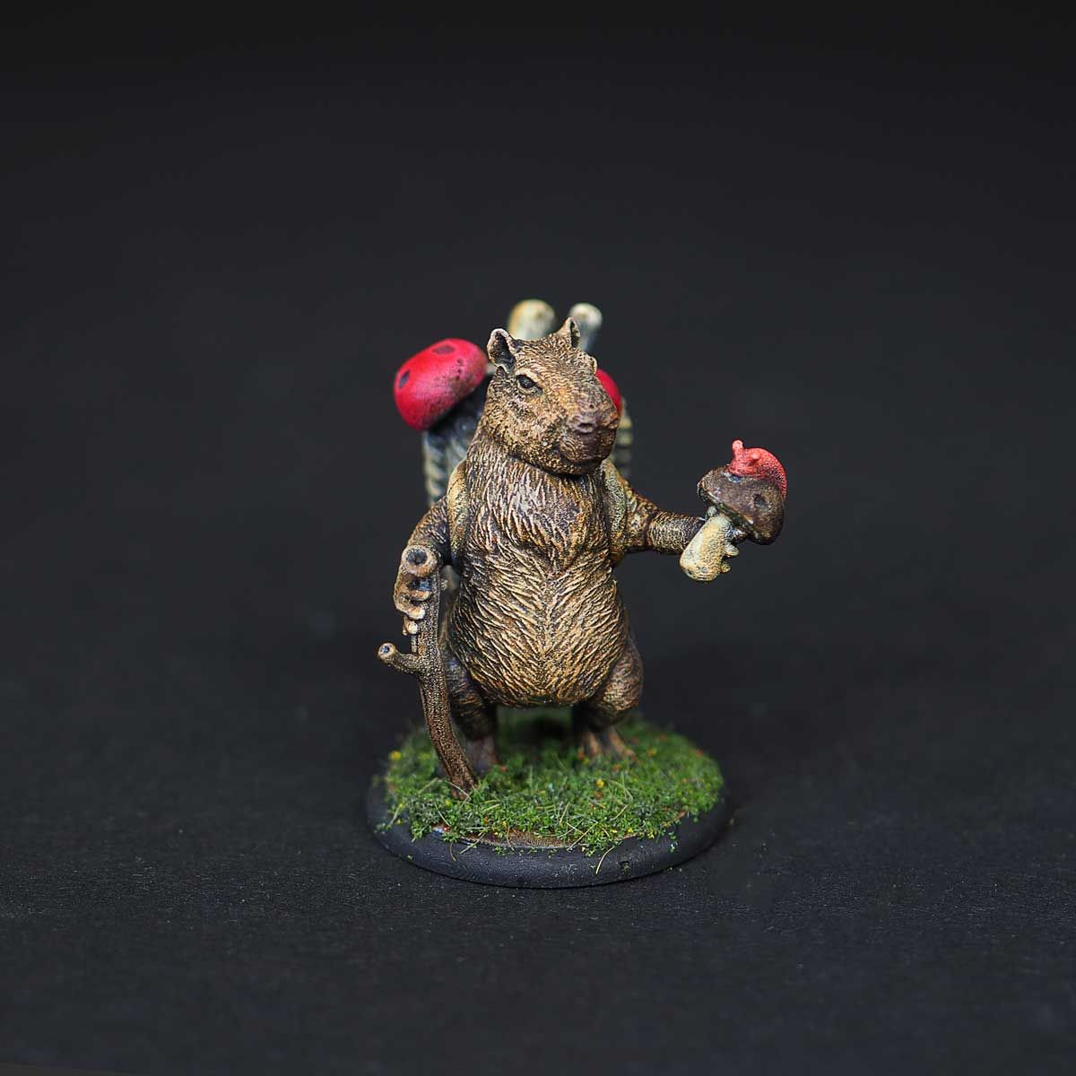 Mushroom-picking capybara