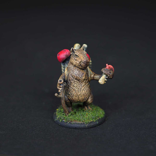 Mushroom-picking capybara