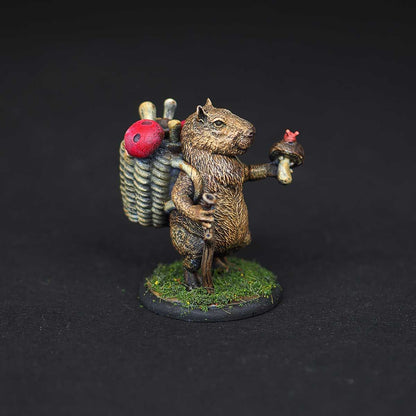 Mushroom-picking capybara