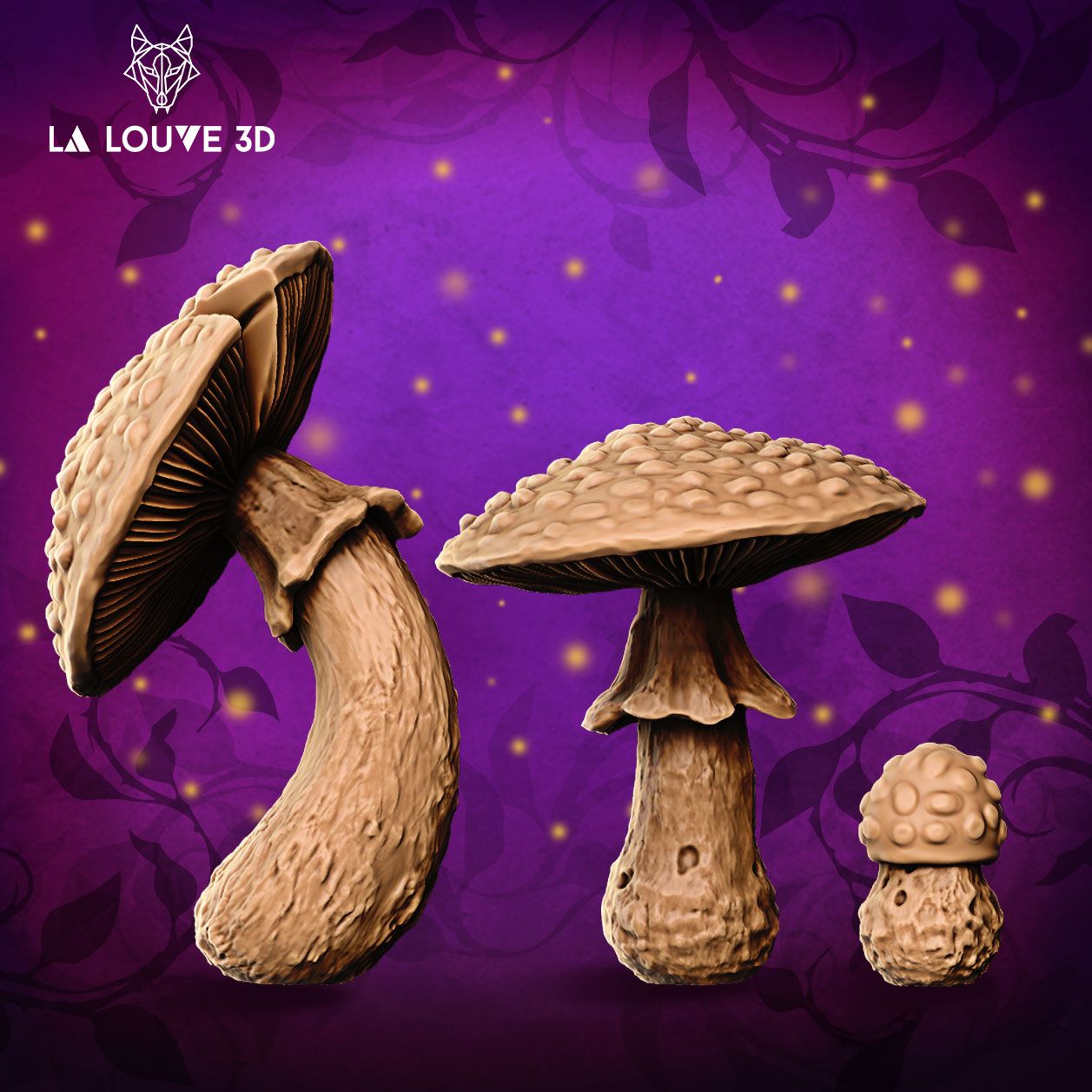 Fairy mushrooms and darkness creatures