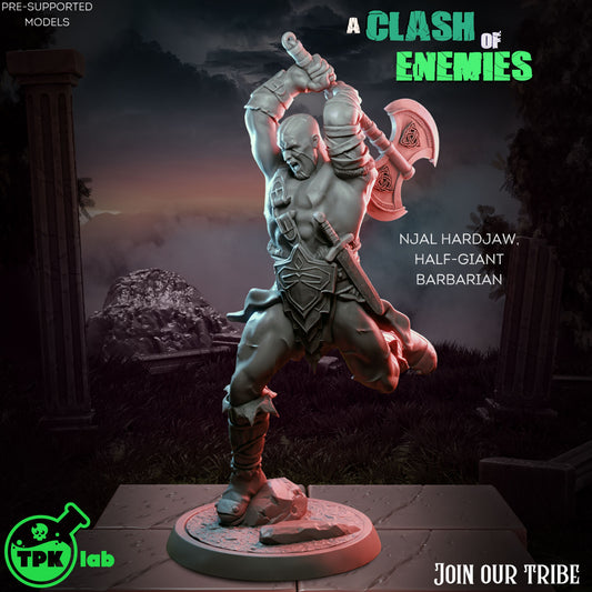 Njal Hardjaw, Half-giant Barbarian