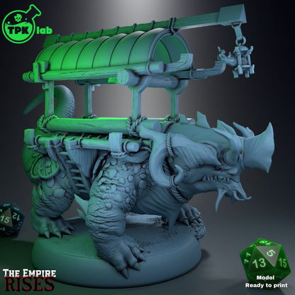 Gargantuan Drake with basket.