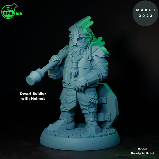 Dwarf Soldier with Helmet (2)(male)