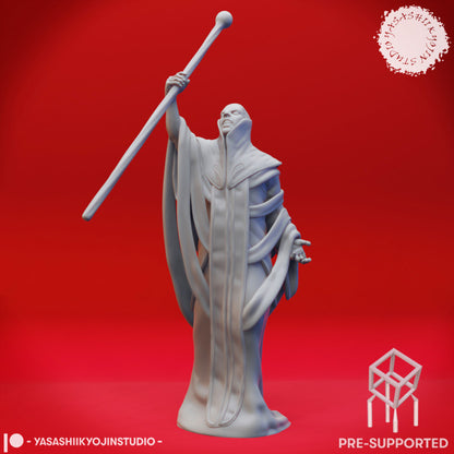Red Wizard Glass Staff