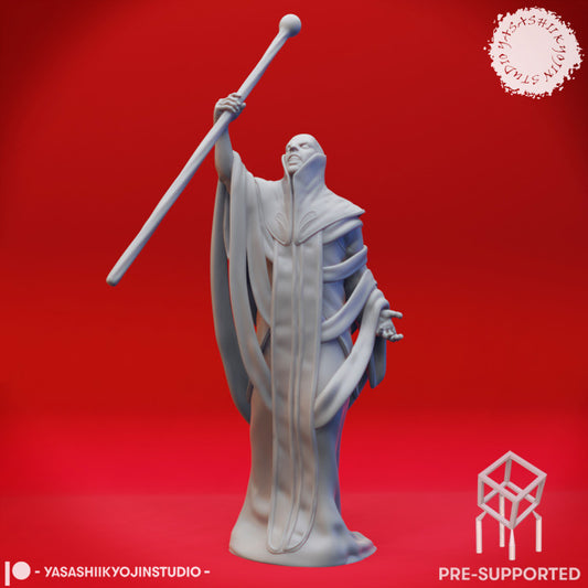 Red Wizard Glass Staff